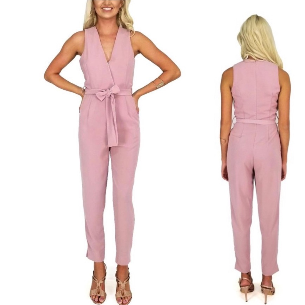She + Sky Pale Blush Pink Jumpsuit - Picture 1 of 6